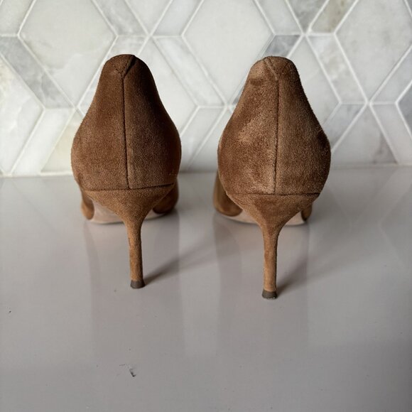 Veronica Beard Size 8M Hazelwood Brown Tan Suede Leather Heel Pump Rita Stiletto - Picture 10 of 11